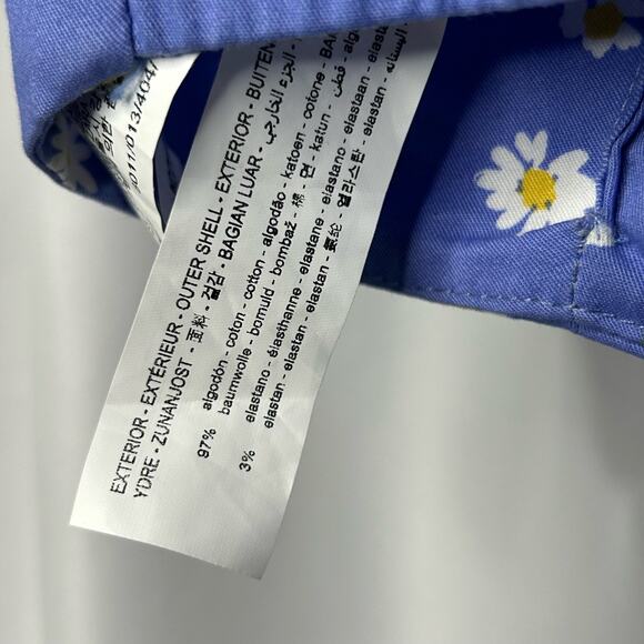 Zara daisy printed blue crop tank top womens size medium - Picture 2 of 7